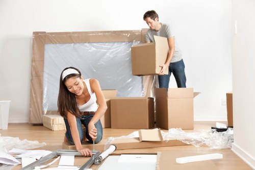 Flat removals in Coneyhall with careful loading of boxes