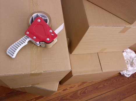 Organized storage unit in Coneyhall with labeled boxes